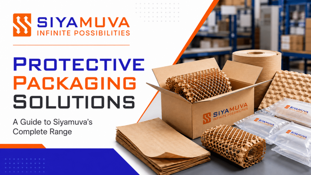 Siyamuva protective packaging solutions including paper cushioning, honeycomb wrap and air cushions