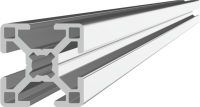 30 x 30 extruded T-Slot Aluminium profile - 8 Bore - Side Render-edited