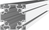 90 x 90 extruded T-Slot Aluminium profile - 12 Bore - Side Render